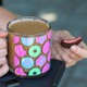 Raspberry Rally cookie paired with cup of coffee